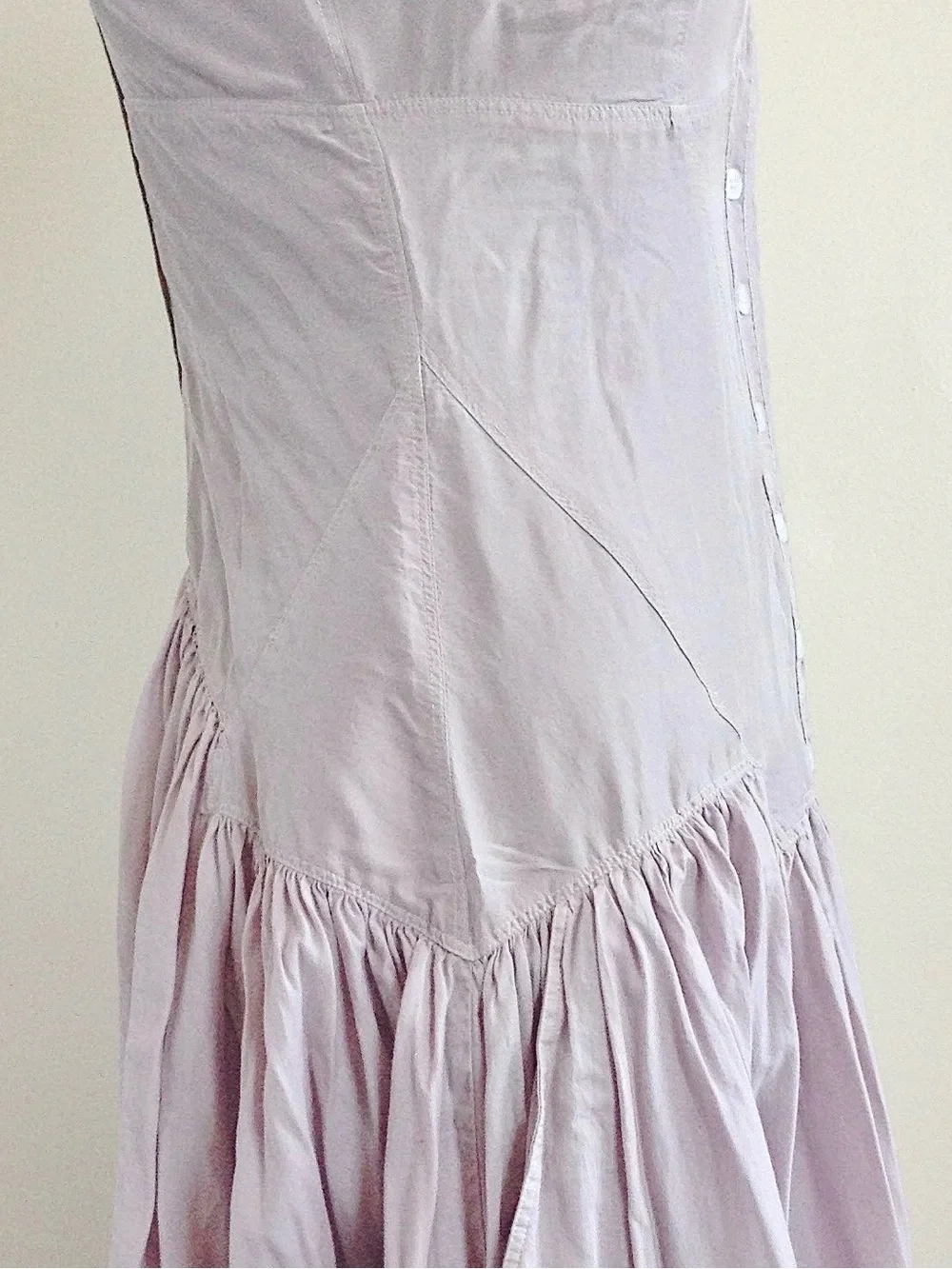 Armani Exchange Archival Lavender Silk Cotton Midi Dress 4 Wedding Guest Summer - Picture 9 of 12